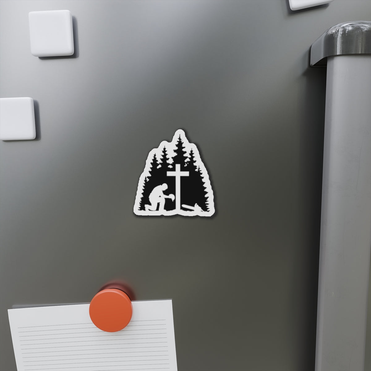 Chainsaw and a Prayer Die-Cut Magnet