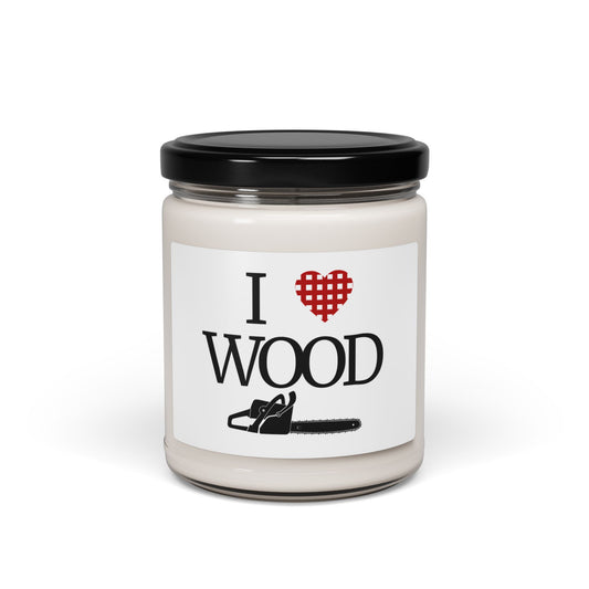 I Love Wood Candle