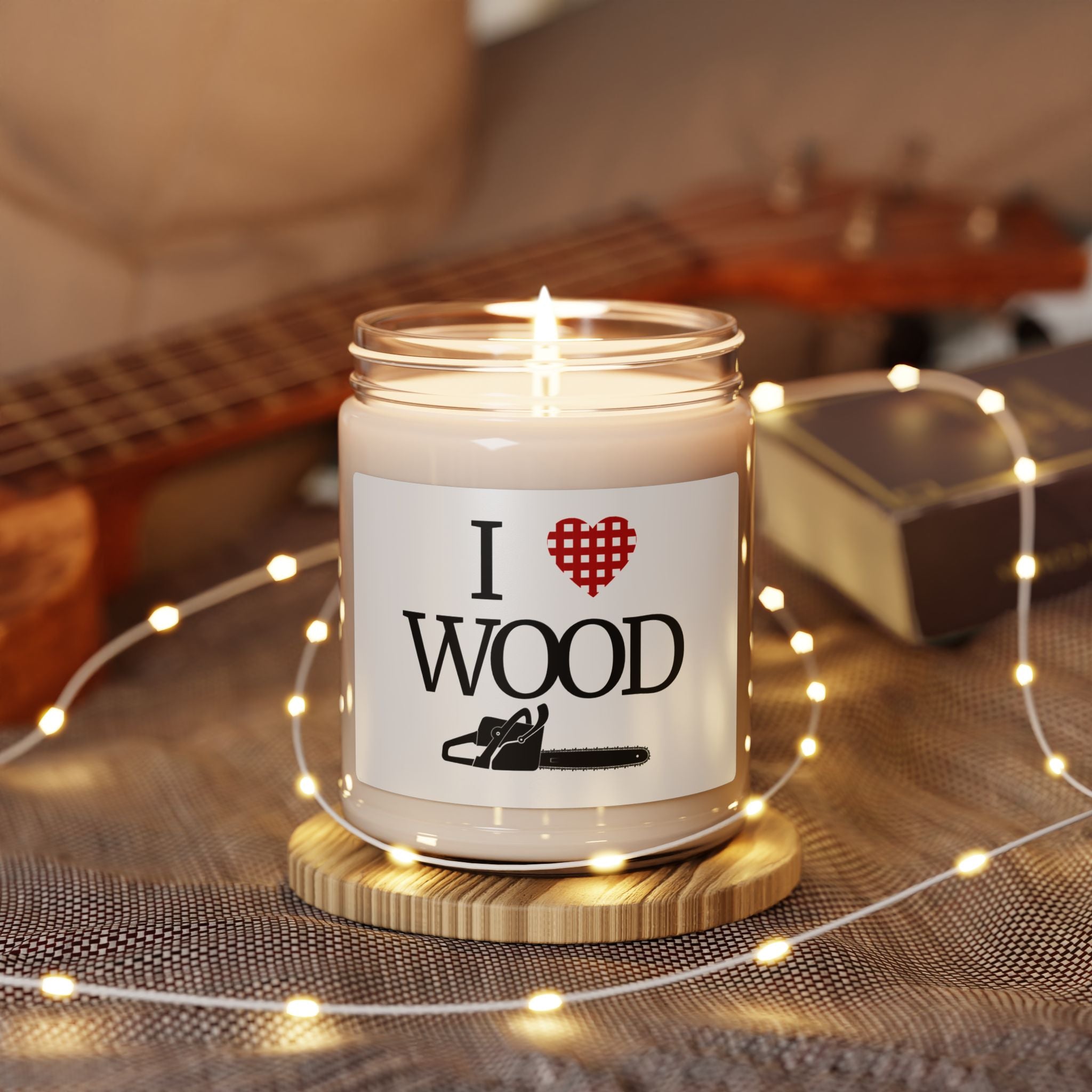 I Love Wood Candle