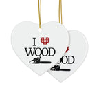 I Love Wood 2-Sided Ornament