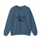 I Love Wood Unisex Crewneck Sweatshirt