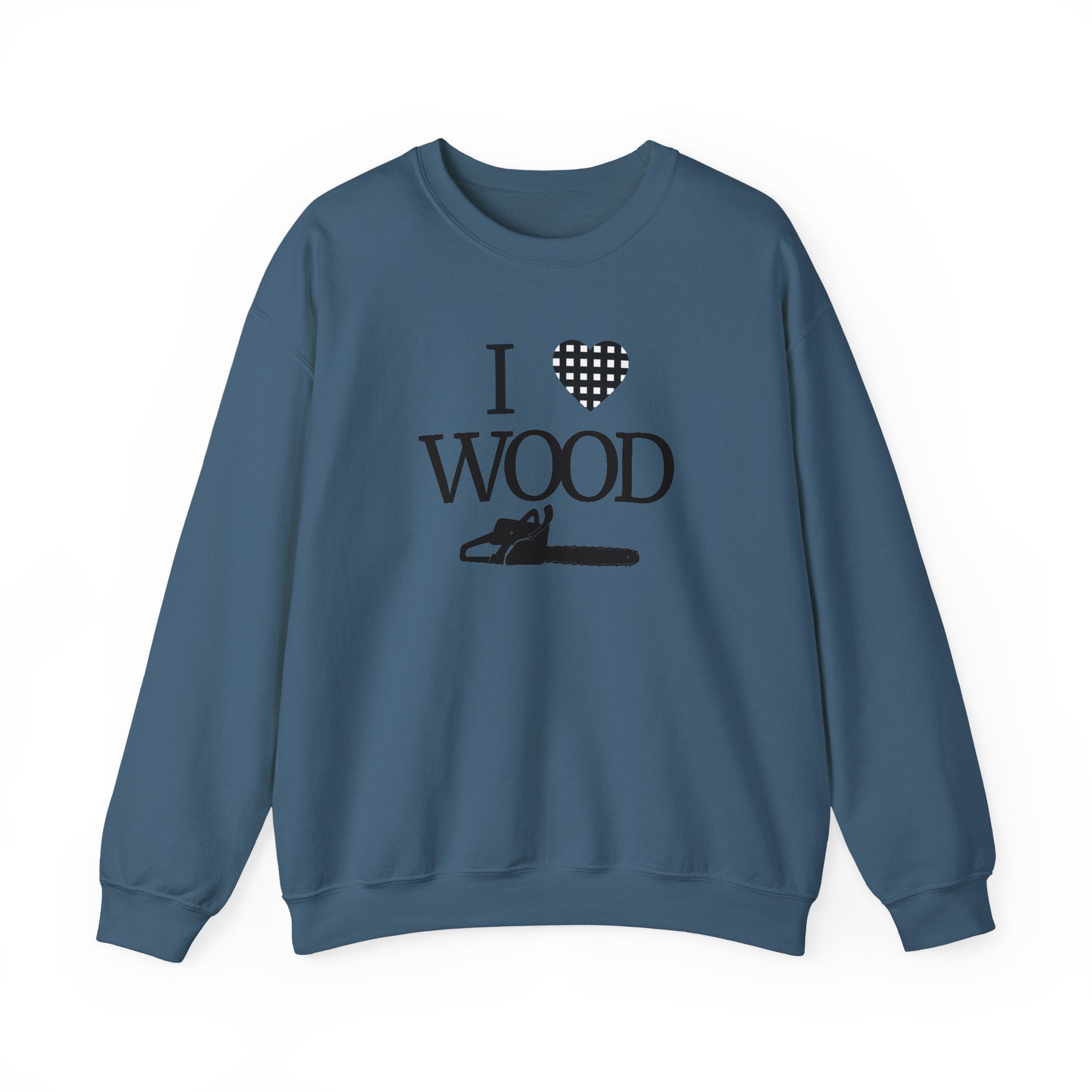 I Love Wood Unisex Crewneck Sweatshirt