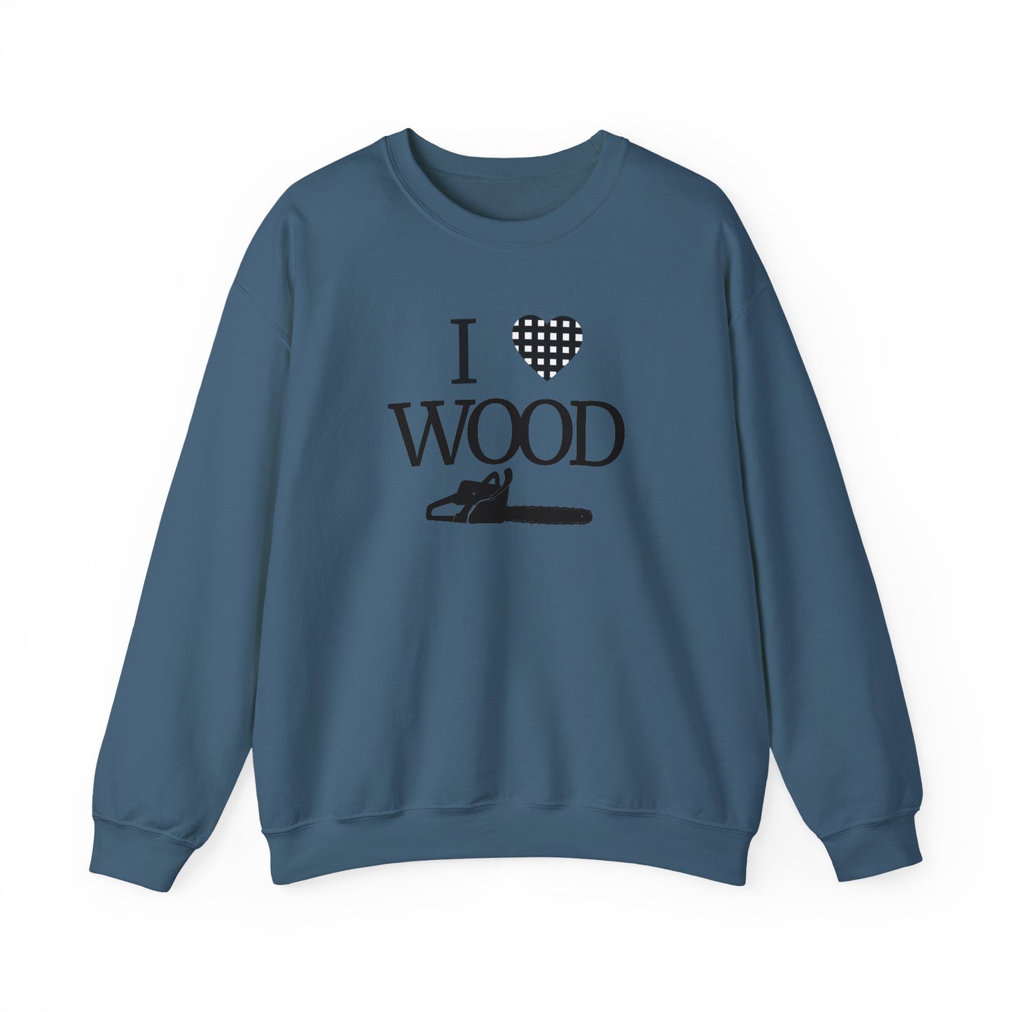 I Love Wood Unisex Crewneck Sweatshirt