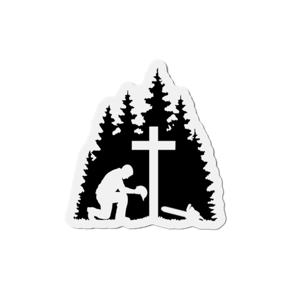 Chainsaw and a Prayer Die-Cut Magnet