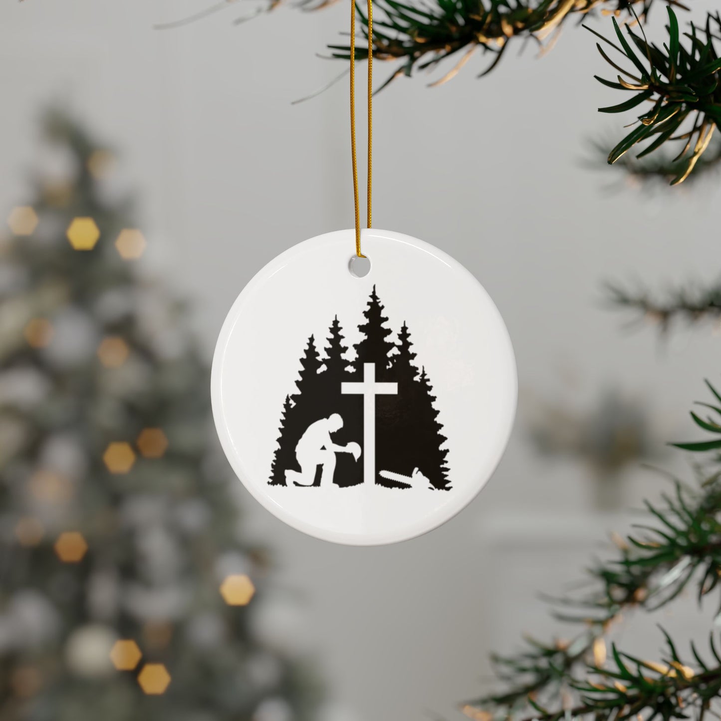 Chainsaw & a Prayer 2-Sided Ornament