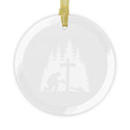 Chainsaw & a Prayer Glass Ornament