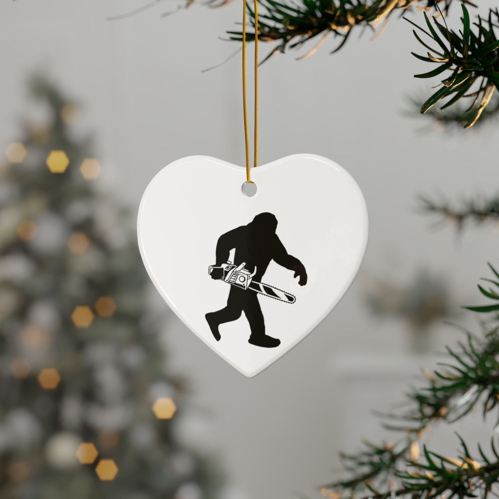Sasquatch Chainsaw 2-Sided Ornament