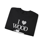 I Love Wood Unisex Crewneck Sweatshirt