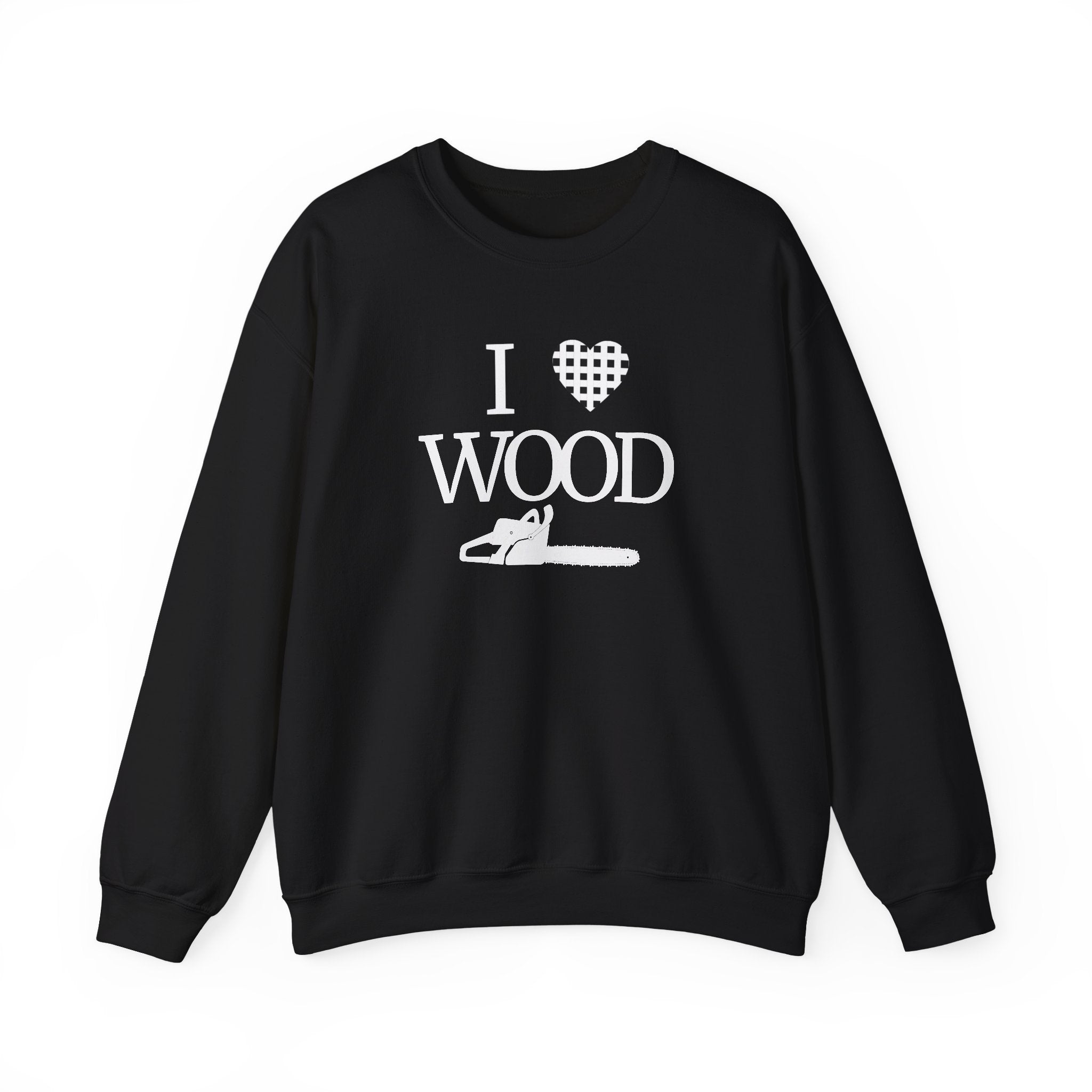 I Love Wood Unisex Crewneck Sweatshirt