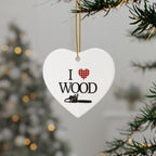 I Love Wood 2-Sided Ornament