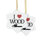 I Love Wood 2-Sided Ornament