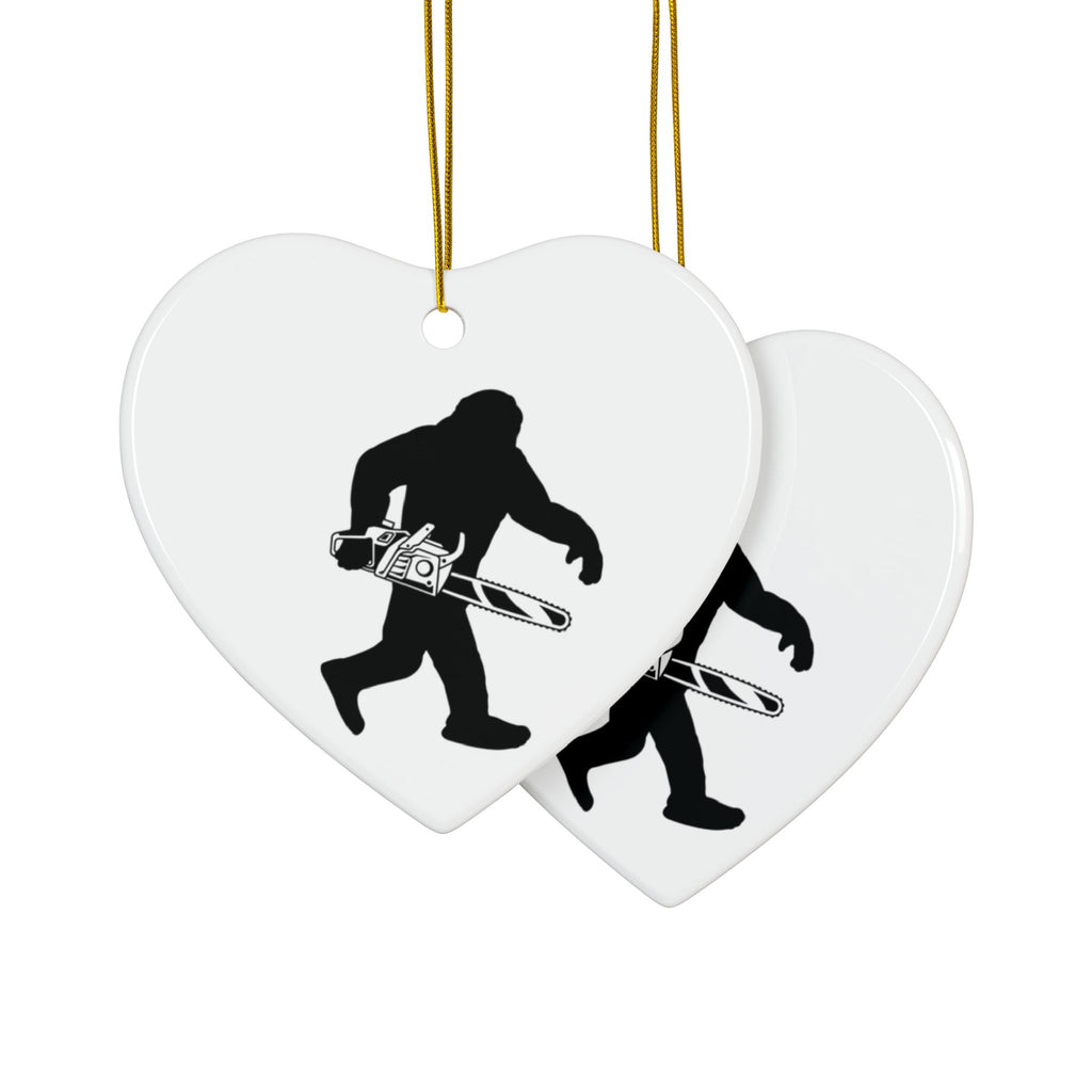 Sasquatch Chainsaw 2-Sided Ornament
