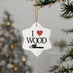 I Love Wood 2-Sided Ornament