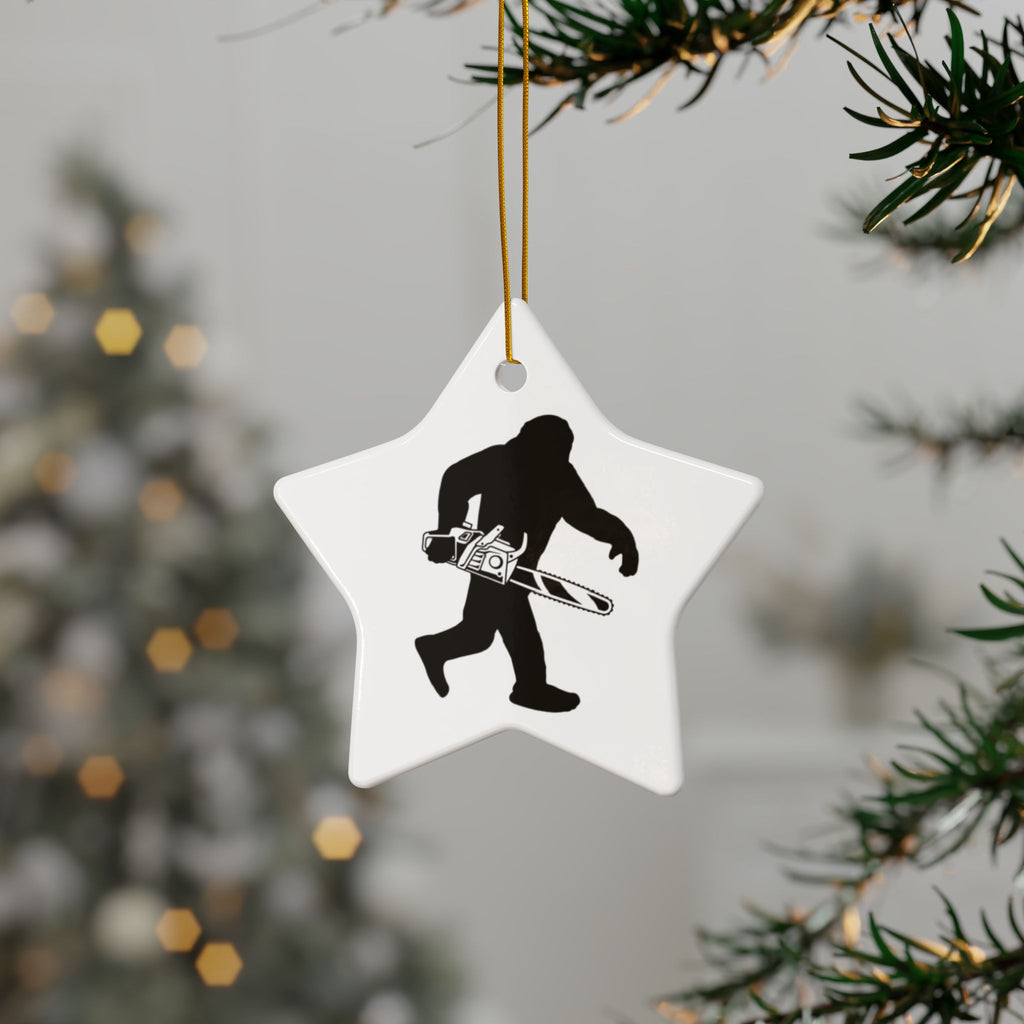 Sasquatch Chainsaw 2-Sided Ornament