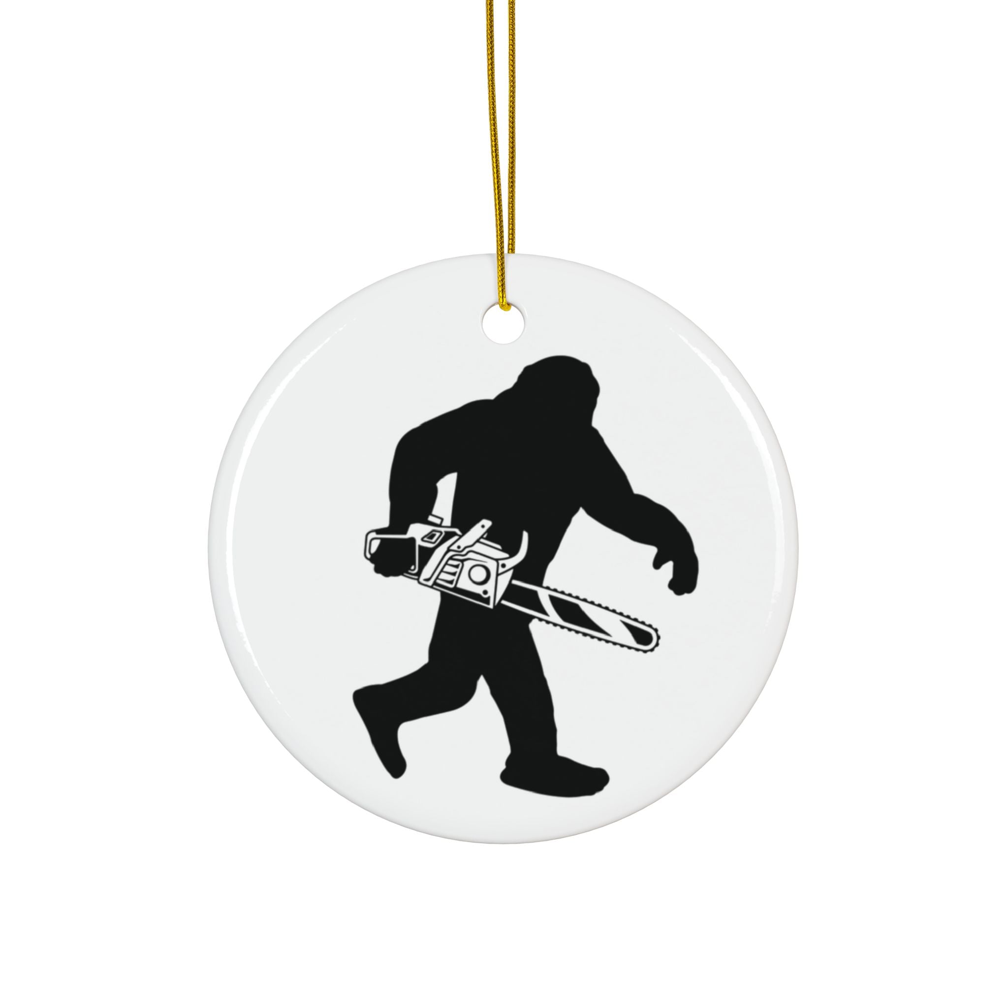 Sasquatch Chainsaw 2-Sided Ornament