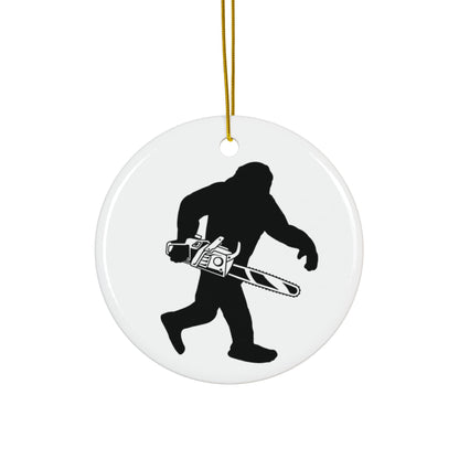 Sasquatch Chainsaw 2-Sided Ornament