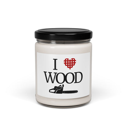 I Love Wood Candle