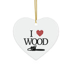 I Love Wood 2-Sided Ornament