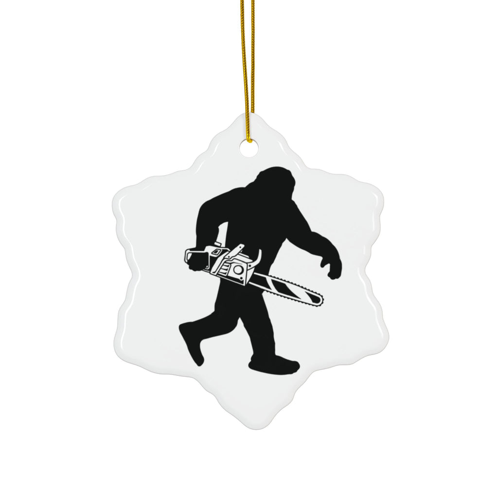 Sasquatch Chainsaw 2-Sided Ornament