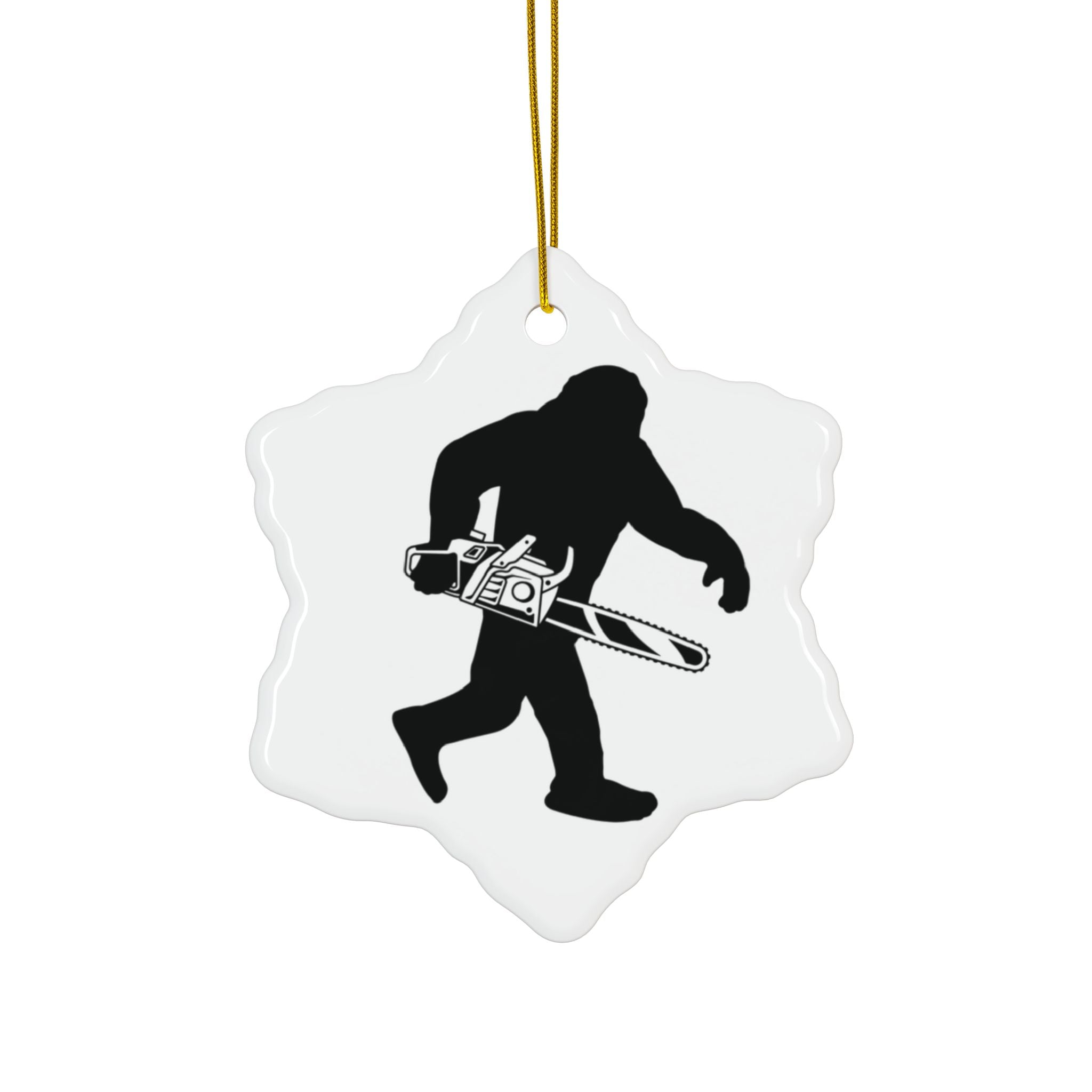 Sasquatch Chainsaw 2-Sided Ornament