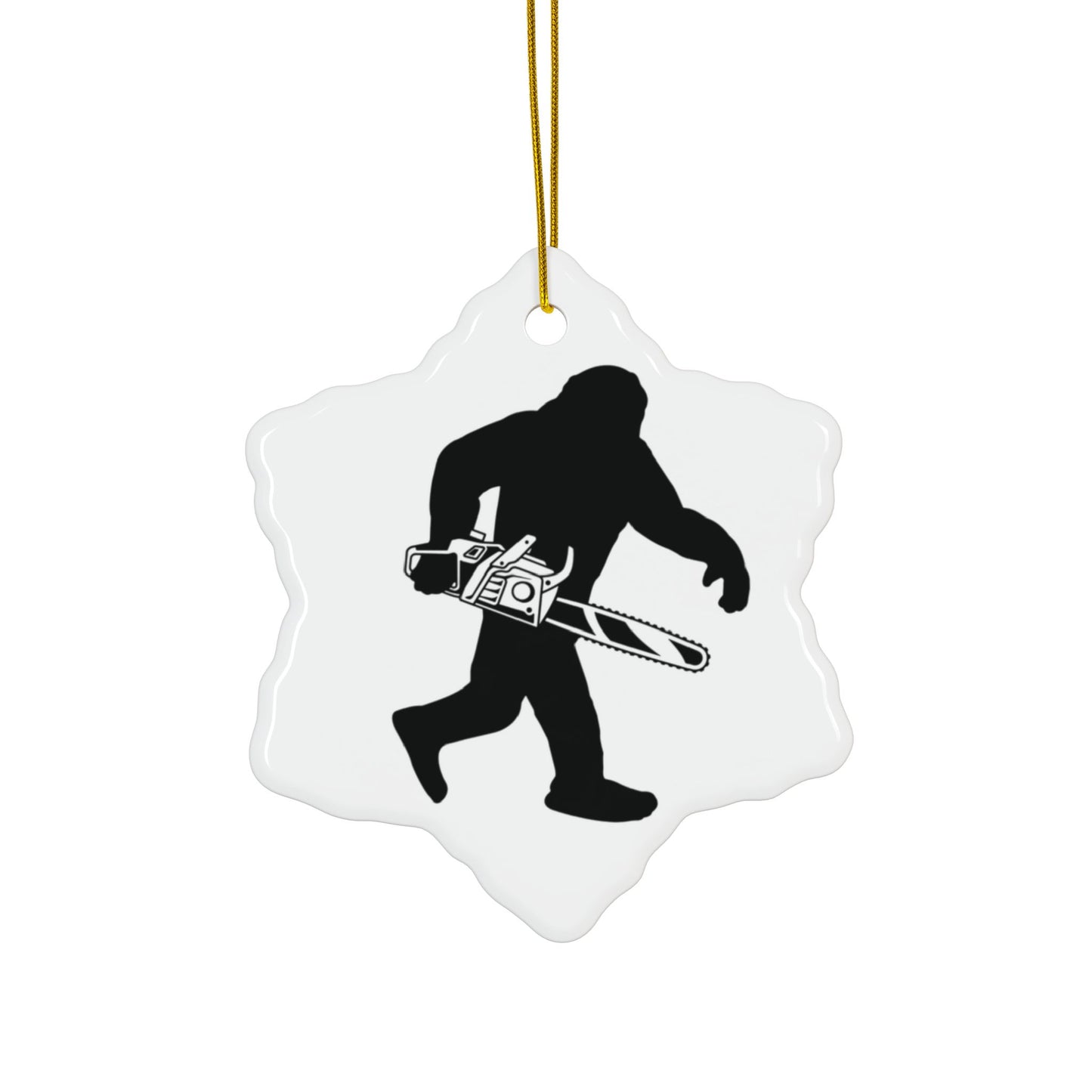 Sasquatch Chainsaw 2-Sided Ornament