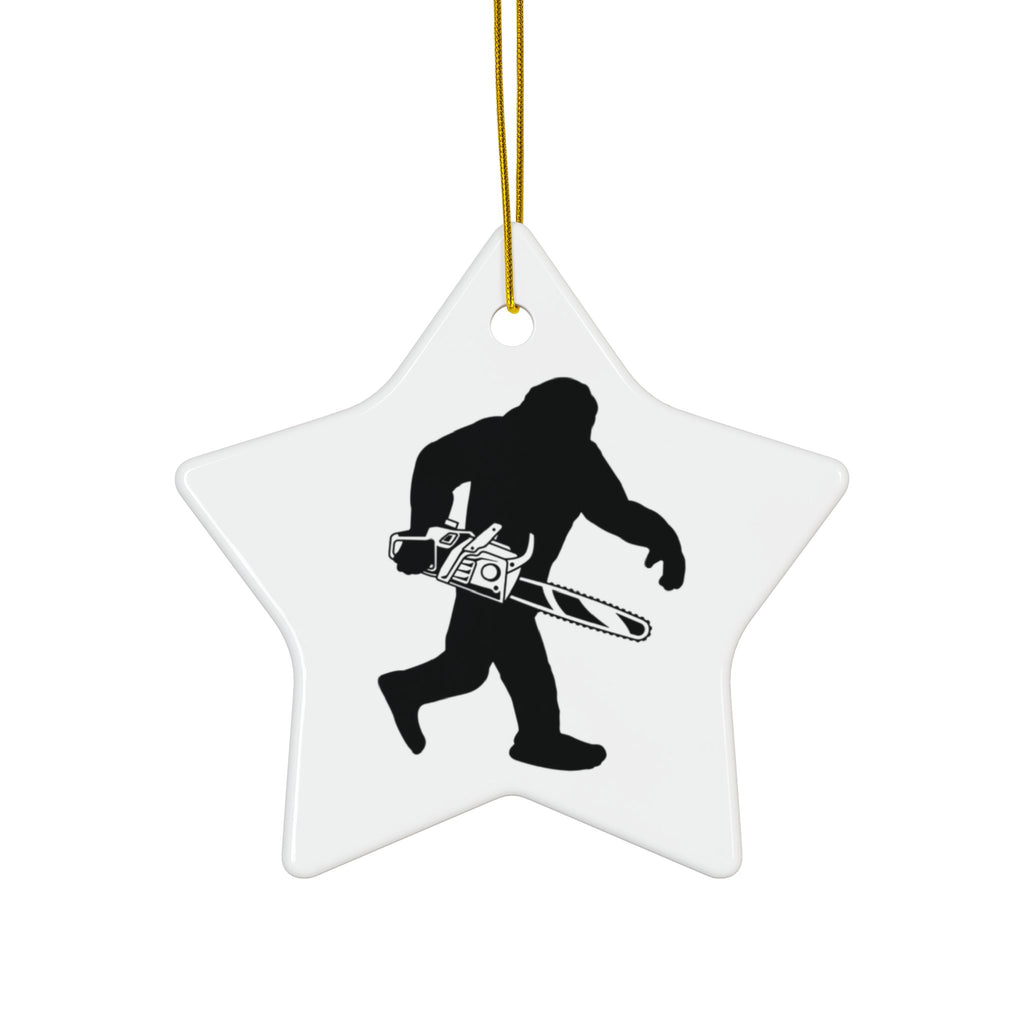 Sasquatch Chainsaw 2-Sided Ornament