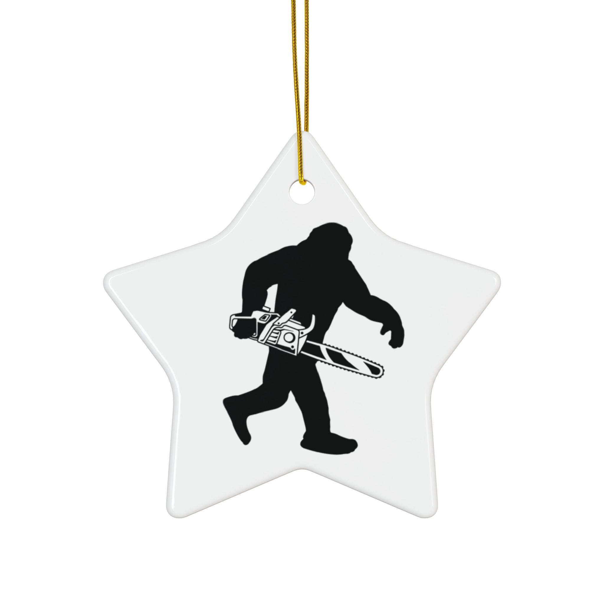 Sasquatch Chainsaw 2-Sided Ornament