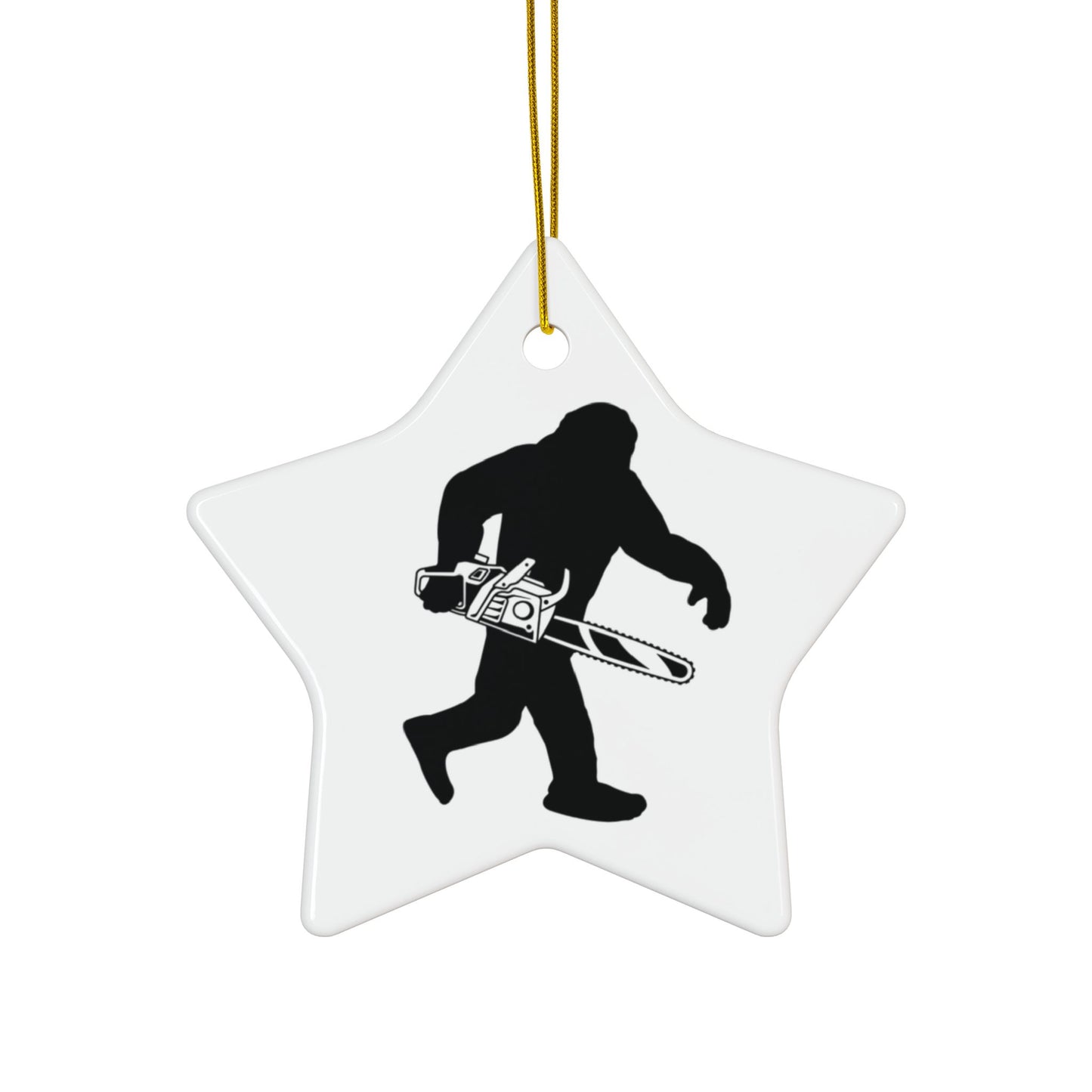 Sasquatch Chainsaw 2-Sided Ornament