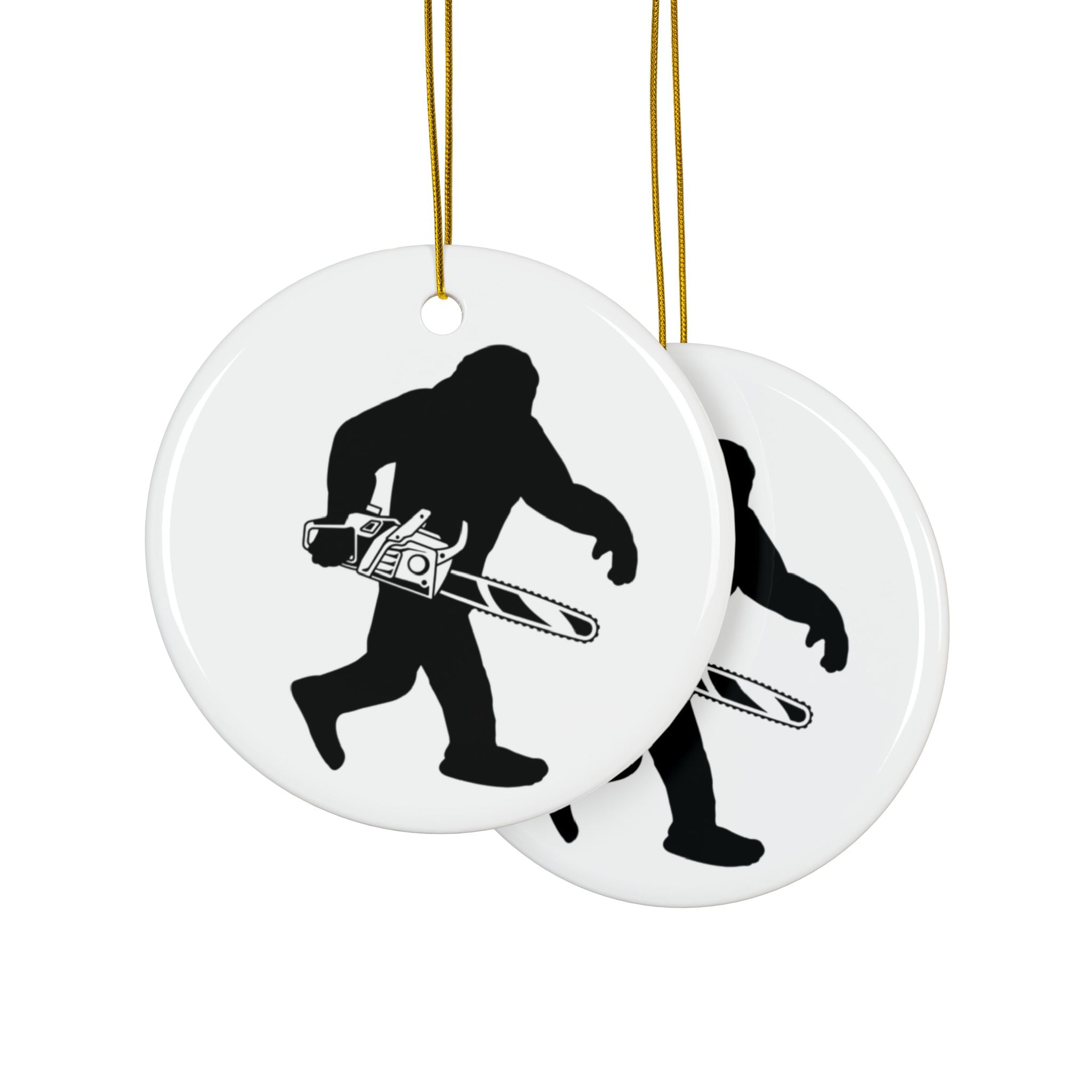 Sasquatch Chainsaw 2-Sided Ornament
