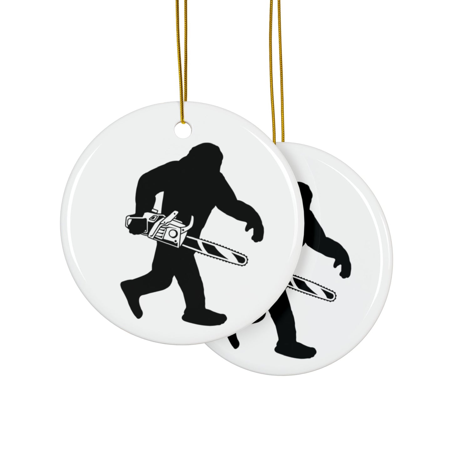 Sasquatch Chainsaw 2-Sided Ornament