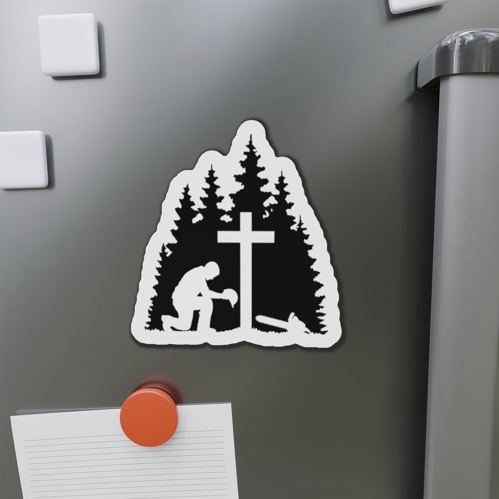 Chainsaw and a Prayer Die-Cut Magnet
