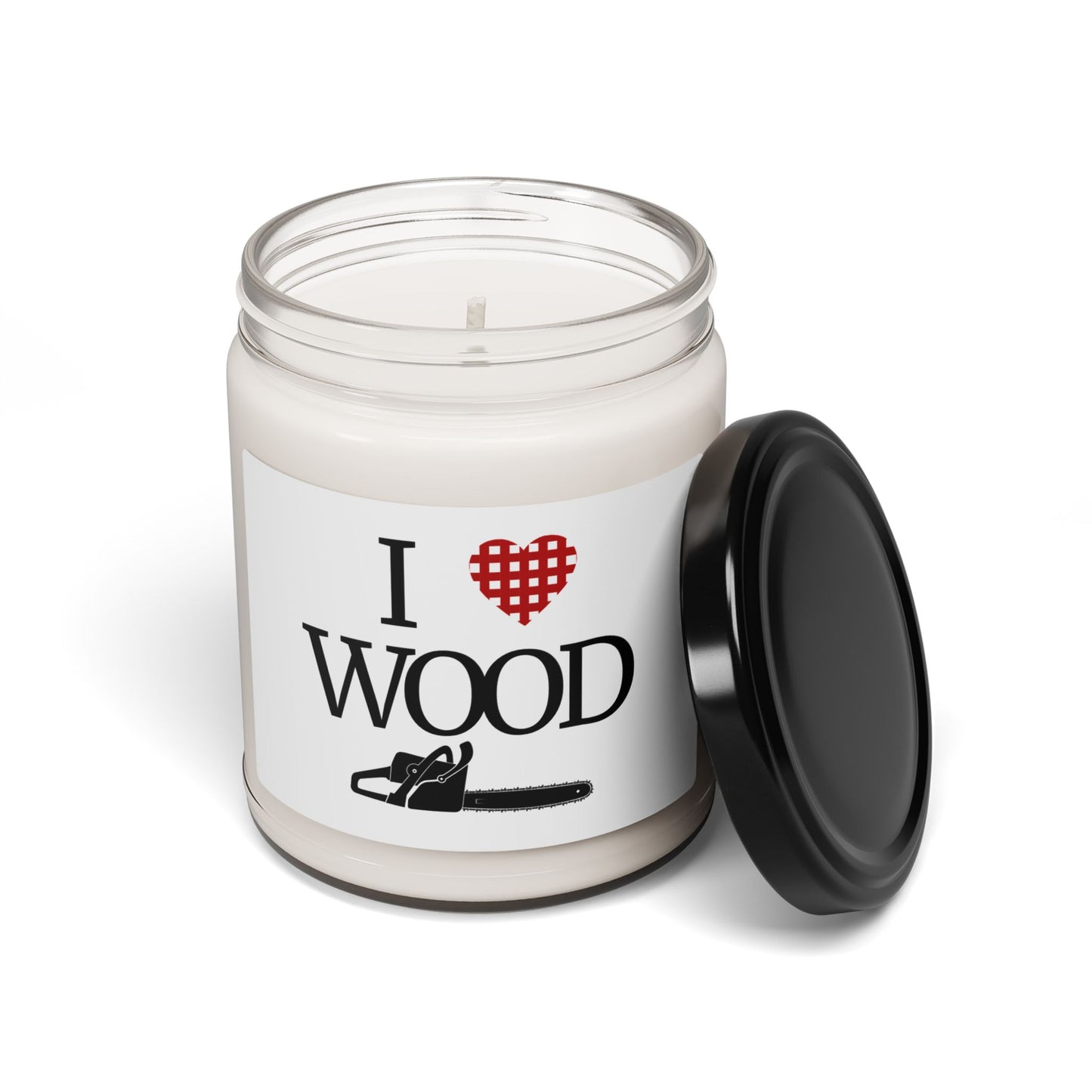 I Love Wood Candle