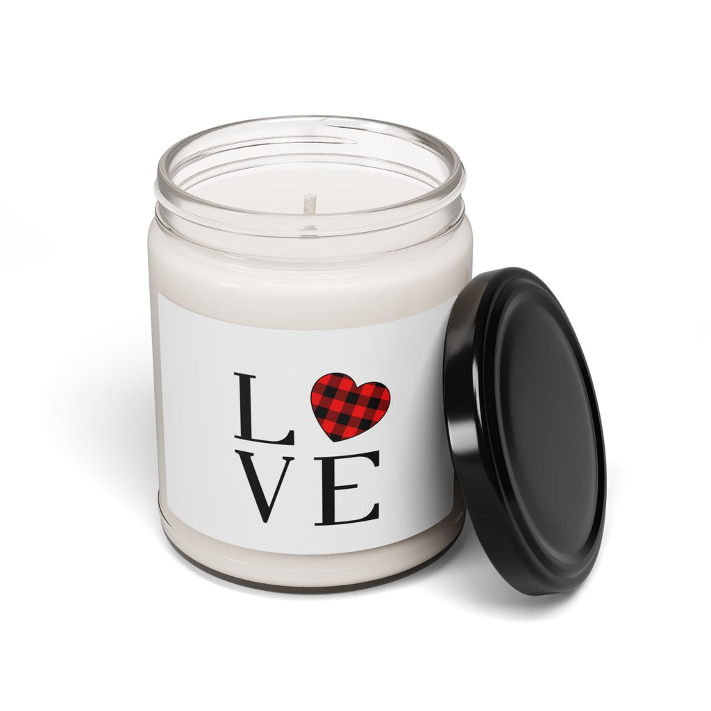Buffalo Plaid Love Candle