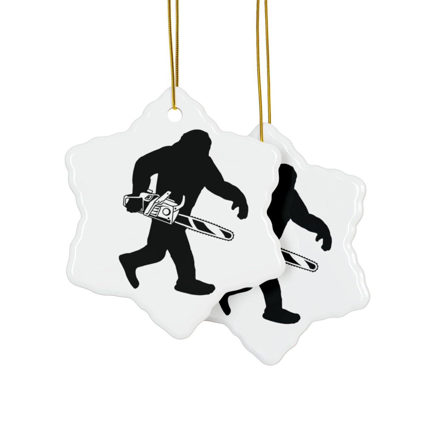 Sasquatch Chainsaw 2-Sided Ornament