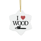 I Love Wood 2-Sided Ornament