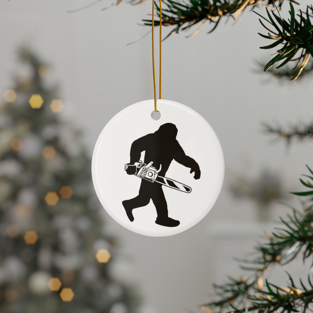 Sasquatch Chainsaw 2-Sided Ornament