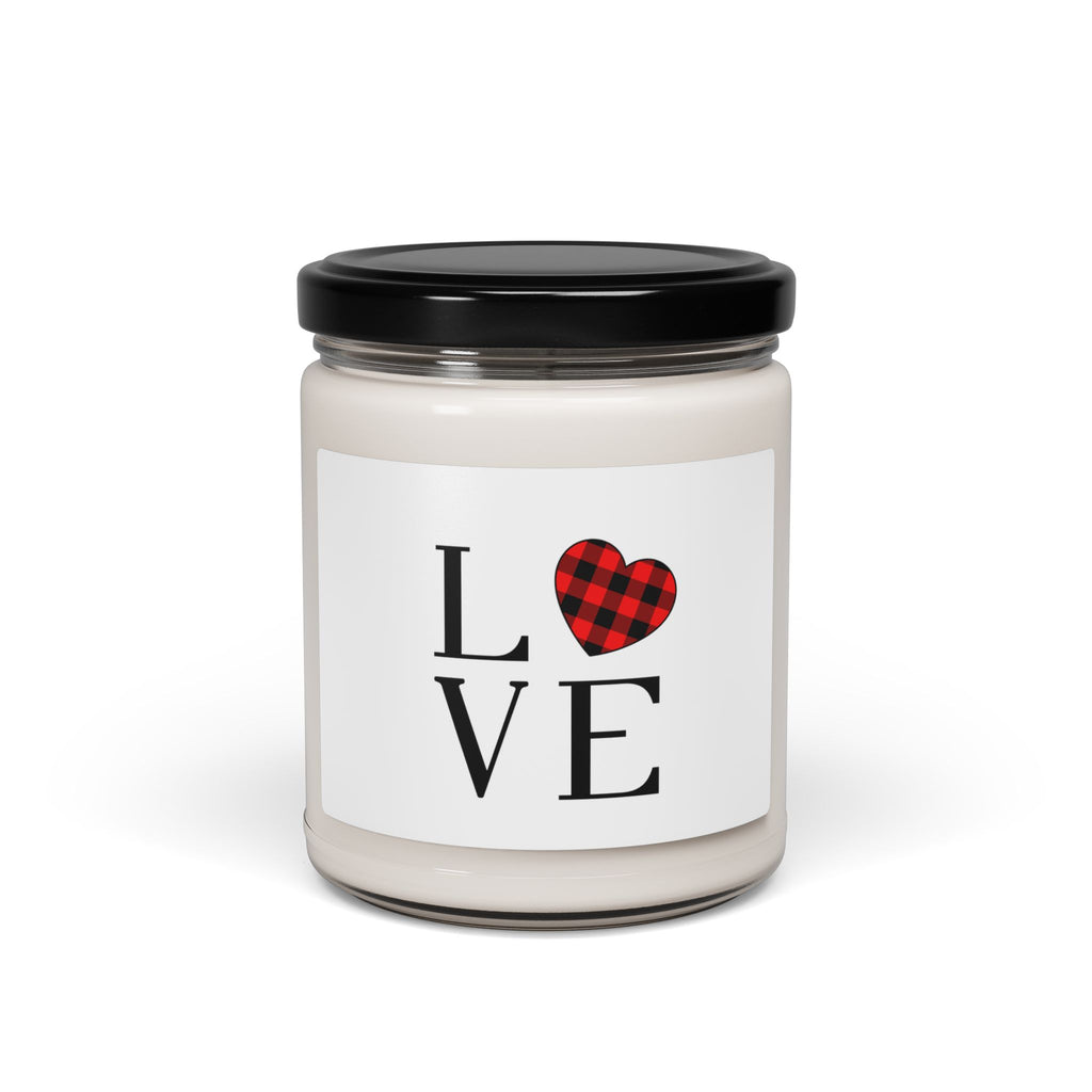 Buffalo Plaid Love Candle