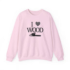 I Love Wood Unisex Crewneck Sweatshirt