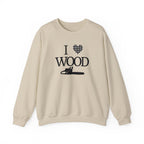 I Love Wood Unisex Crewneck Sweatshirt
