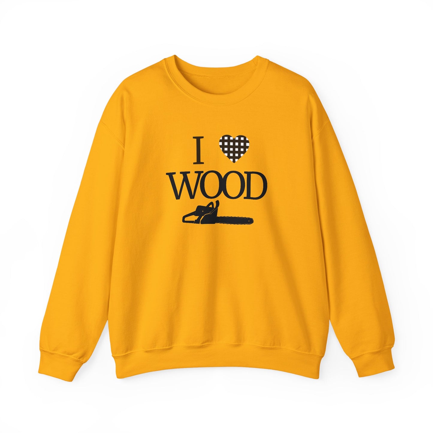 I Love Wood Unisex Crewneck Sweatshirt