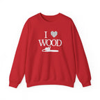 I Love Wood Unisex Crewneck Sweatshirt